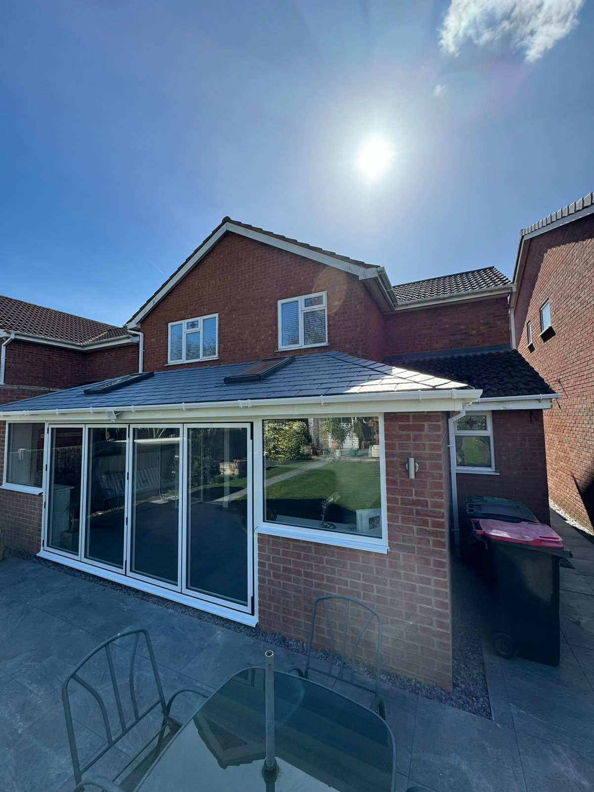 Insulated tiled warm roof replacement on a rear conservatory